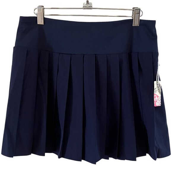 Tommy Bahama Everyday Active Pleated Skort Navy Blue Women’s L NWT - Picture 1 of 10